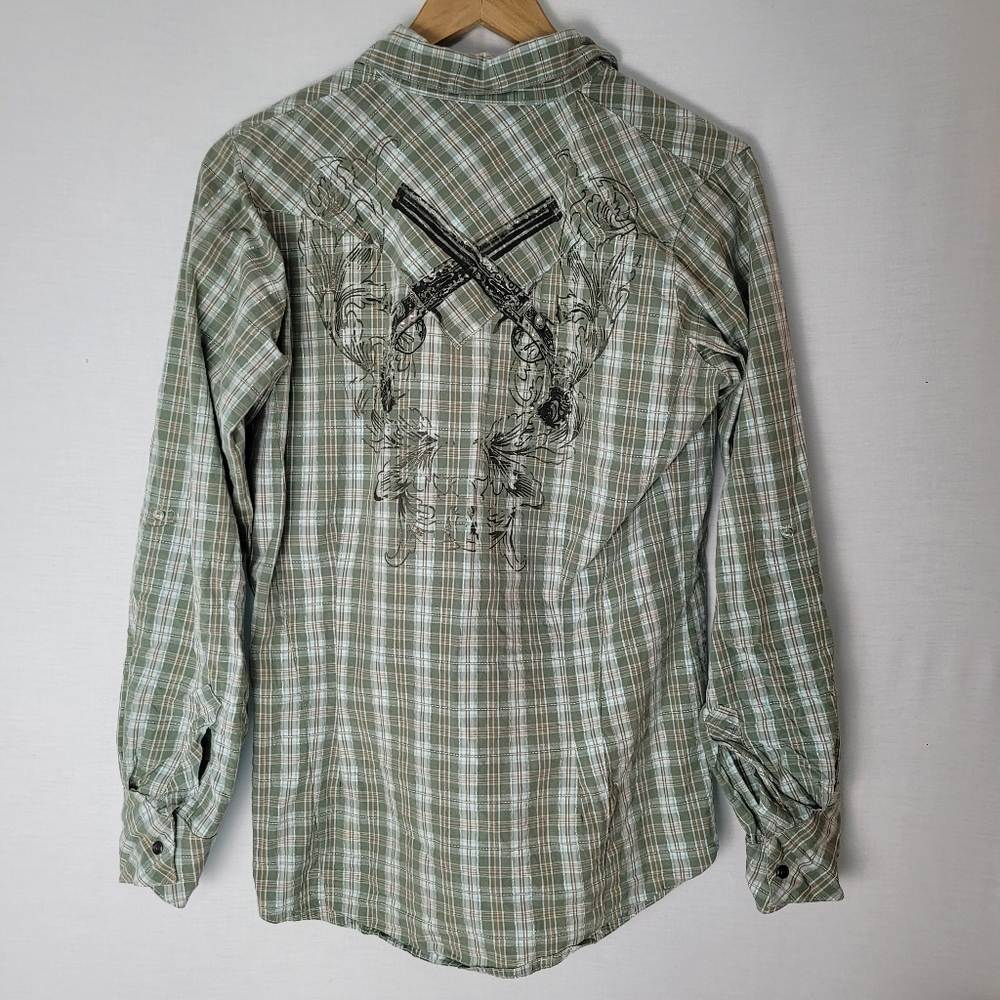 WRANGLER Rock 47 Double Pistol Western Button Down Shirt